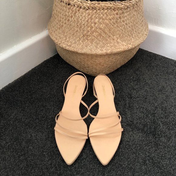 Zimmermann Nude Leather Kitten Heels Size 36 AU 5 RRP $550 NEW - Picture 8 of 15